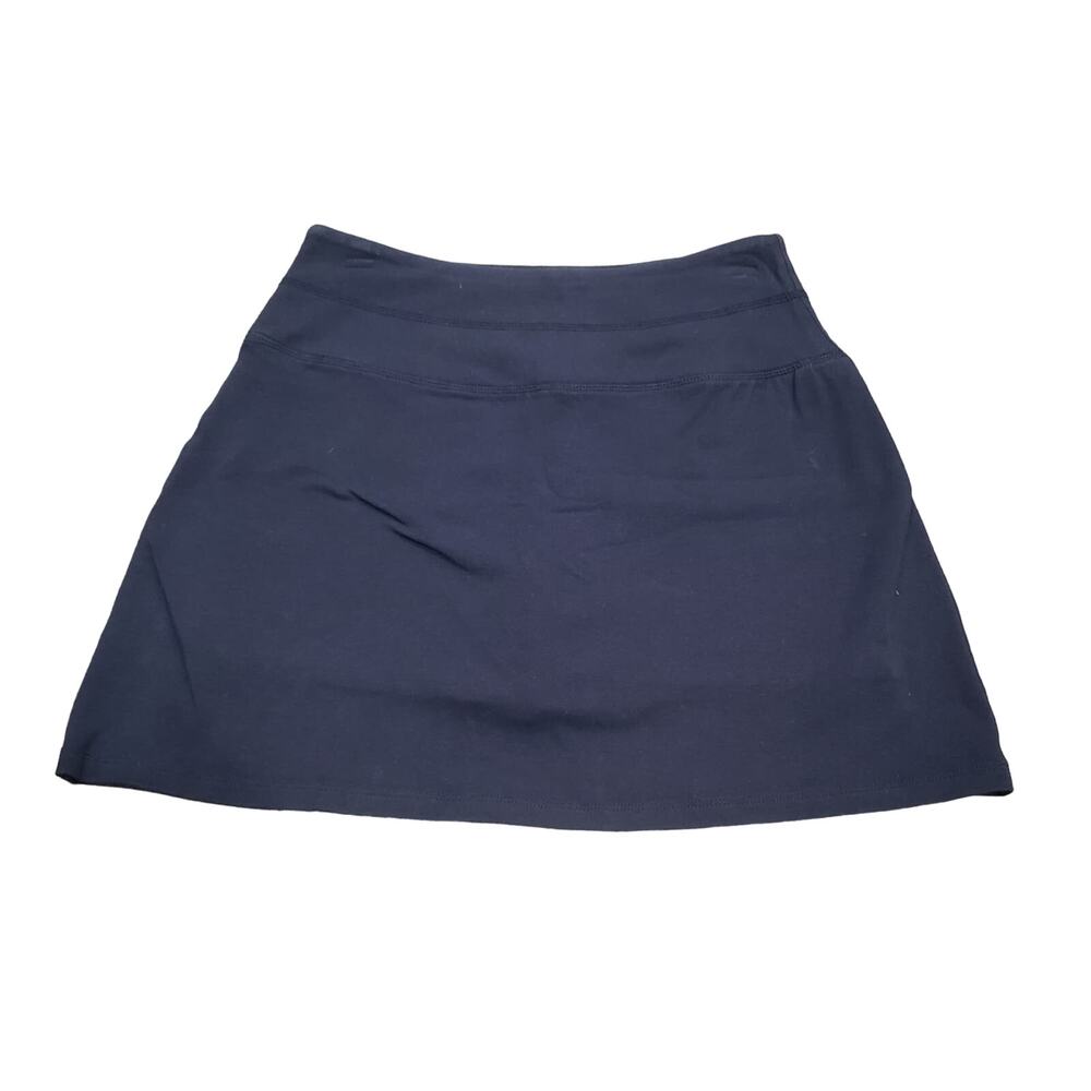 Coral Bay Elastic Waist Blue Skort Shorts w. Skirt Cotton & Spandex Activewear